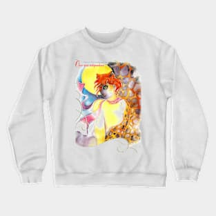 girl cat Crewneck Sweatshirt